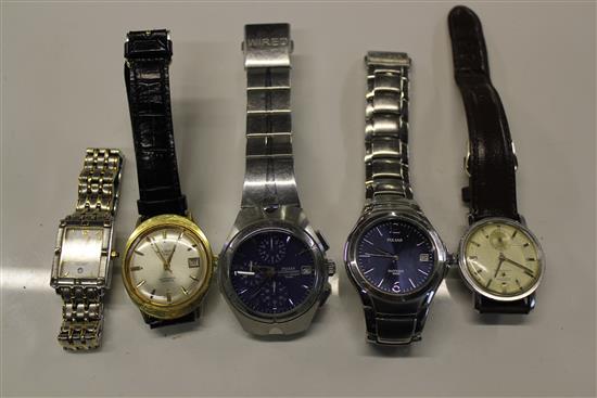 Bag wrist watches incl Zenith and Waltham